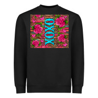 Black xoxo valentine's day pink roses and hearts Heavyweight Sweatshirt - Jasminsmagicworld