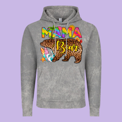 Mama Bear Summer Vintage Hoodie Designed By Ranaportraitstore