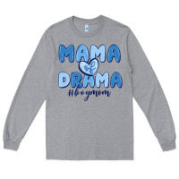 Heather Grey mama of drama boy mom Long Sleeve Tee - MaliasSmallBusiness