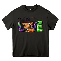Asphalt Love Halloween Cow Heavy Core Tee - texasbilliewilder