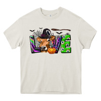 Cream Love Halloween Cow Heavy Core Tee - texasbilliewilder