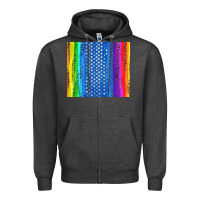 Charcoal Heather LGBTQ+ Pride American Flag Tumbler Zipper Hoodie - BundleAndBundleShop