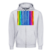 Heather Grey LGBTQ+ Pride American Flag Tumbler Zipper Hoodie - BundleAndBundleShop