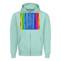 Seafoam LGBTQ+ Pride American Flag Tumbler Zipper Hoodie - BundleAndBundleShop