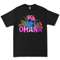 Black ohana stitch Premium Tee - Zillion Design Studio