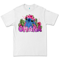 White ohana stitch Premium Tee - Zillion Design Studio
