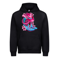 Black valentine cowboy boots and hat olivia Urban Hoodie - OliviaCreatesArt
