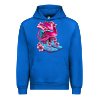 Cobalt valentine cowboy boots and hat olivia Urban Hoodie - OliviaCreatesArt