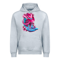 Heather Grey valentine cowboy boots and hat olivia Urban Hoodie - OliviaCreatesArt