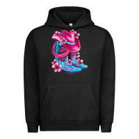Pigment Black valentine cowboy boots and hat olivia Urban Hoodie - OliviaCreatesArt