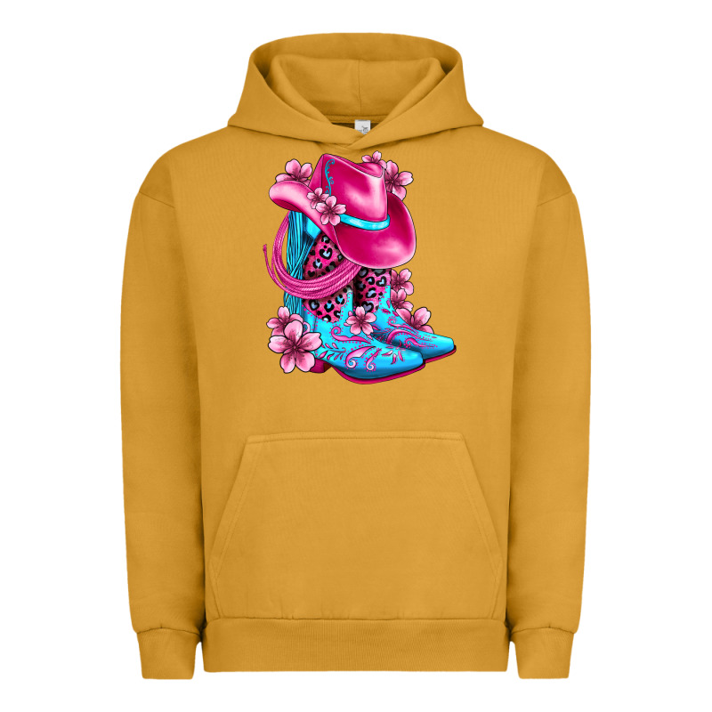 Valentine Cowboy Boots And Hat Olivia Urban Hoodie by OliviaCreatesArt | Teevron