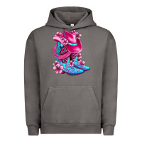 Pigment Tornado valentine cowboy boots and hat olivia Urban Hoodie - OliviaCreatesArt