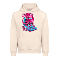 Sandshell valentine cowboy boots and hat olivia Urban Hoodie - OliviaCreatesArt