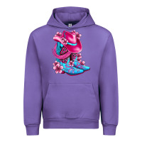 Tulip valentine cowboy boots and hat olivia Urban Hoodie - OliviaCreatesArt