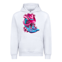 White valentine cowboy boots and hat olivia Urban Hoodie - OliviaCreatesArt