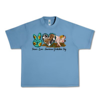Pebble Blue peace love yorkshire pig Urban Heavy Tee - LillyAllenDesigns