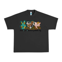 Pigment Black peace love yorkshire pig Urban Heavy Tee - LillyAllenDesigns