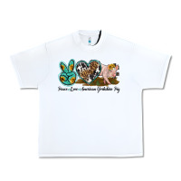 White peace love yorkshire pig Urban Heavy Tee - LillyAllenDesigns