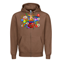 Chestnut LGBTQ+ Pride Coffee Cups Zipper Hoodie - BundleAndBundleShop