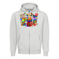 Dove Grey LGBTQ+ Pride Coffee Cups Zipper Hoodie - BundleAndBundleShop