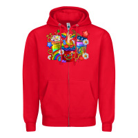 Red LGBTQ+ Pride Coffee Cups Zipper Hoodie - BundleAndBundleShop