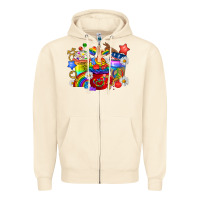 Sandshell LGBTQ+ Pride Coffee Cups Zipper Hoodie - BundleAndBundleShop