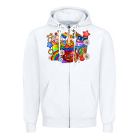 White LGBTQ+ Pride Coffee Cups Zipper Hoodie - BundleAndBundleShop