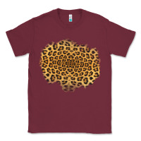 Burgundy leopard patch Classic Tee - Jasminsmagicworld
