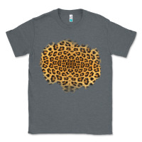 Charcoal Heather leopard patch Classic Tee - Jasminsmagicworld