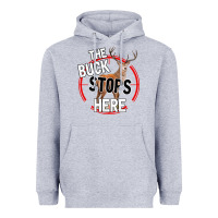 Heather Grey The Bucks Stops Here Heavyweight Hoodie - Bettercallsaul