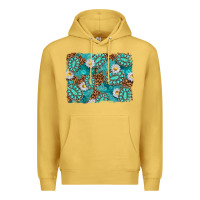 Antique Gold Leopard and Turquoise Gemstone Background Premium Hoodie - texasbilliewilder