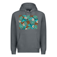 Rock Leopard and Turquoise Gemstone Background Premium Hoodie - texasbilliewilder