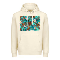 Sandshell Leopard and Turquoise Gemstone Background Premium Hoodie - texasbilliewilder