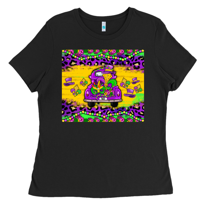 Mardi Gras Truck Tumbler Ladies Tee by JahusDesignShop | Teevron