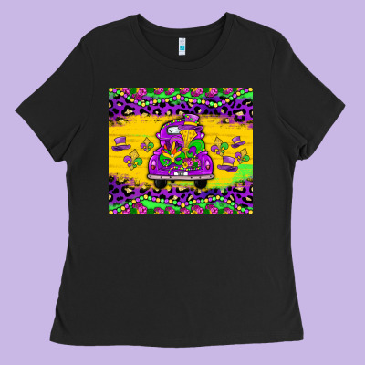 Mardi Gras Truck Tumbler Ladies Tee Designed By Jahusdesignshop