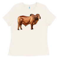 Bone brahman bull Ladies Tee - RanaPortraitStore