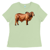 Matcha brahman bull Ladies Tee - RanaPortraitStore