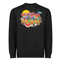 Black Life is better with my flip flops Heavyweight Sweatshirt - NancyCooperArtShop
