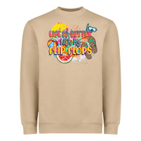 Mushroom Life is better with my flip flops Heavyweight Sweatshirt - NancyCooperArtShop