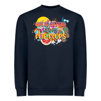 Navy Life is better with my flip flops Heavyweight Sweatshirt - NancyCooperArtShop