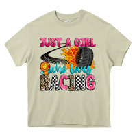 Mossy just a girl who loves racing Heavy Core Tee - Zillion Design Studio