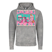 Cloud Rock pink christmas coffee Vintage Hoodie - Jasminsmagicworld