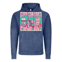Vintage Denim pink christmas coffee Vintage Hoodie - Jasminsmagicworld