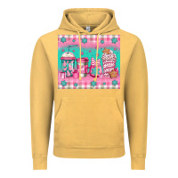 Vintage Mustard pink christmas coffee Vintage Hoodie - Jasminsmagicworld