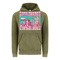 Vintage Olive pink christmas coffee Vintage Hoodie - Jasminsmagicworld