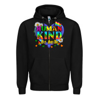 Black LGBTQ Pride Human Kind Be Both Zipper Hoodie - BundleAndBundleShop