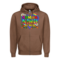 Chestnut LGBTQ Pride Human Kind Be Both Zipper Hoodie - BundleAndBundleShop