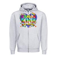 Heather Grey LGBTQ Pride Human Kind Be Both Zipper Hoodie - BundleAndBundleShop