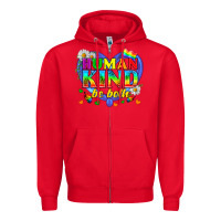 Red LGBTQ Pride Human Kind Be Both Zipper Hoodie - BundleAndBundleShop