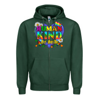 Sports Green LGBTQ Pride Human Kind Be Both Zipper Hoodie - BundleAndBundleShop